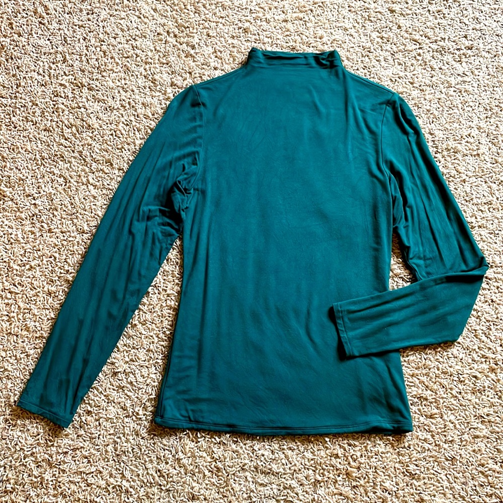Express Fitted Mock Neck Long Sleeve Tee